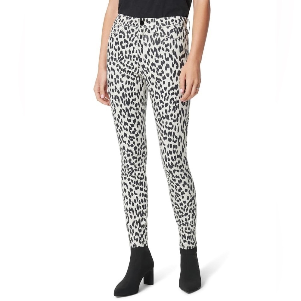 Joe’s Jeans The Charlie Ankle Skinny B&W Leopard Print Jeans Women’s Size 26